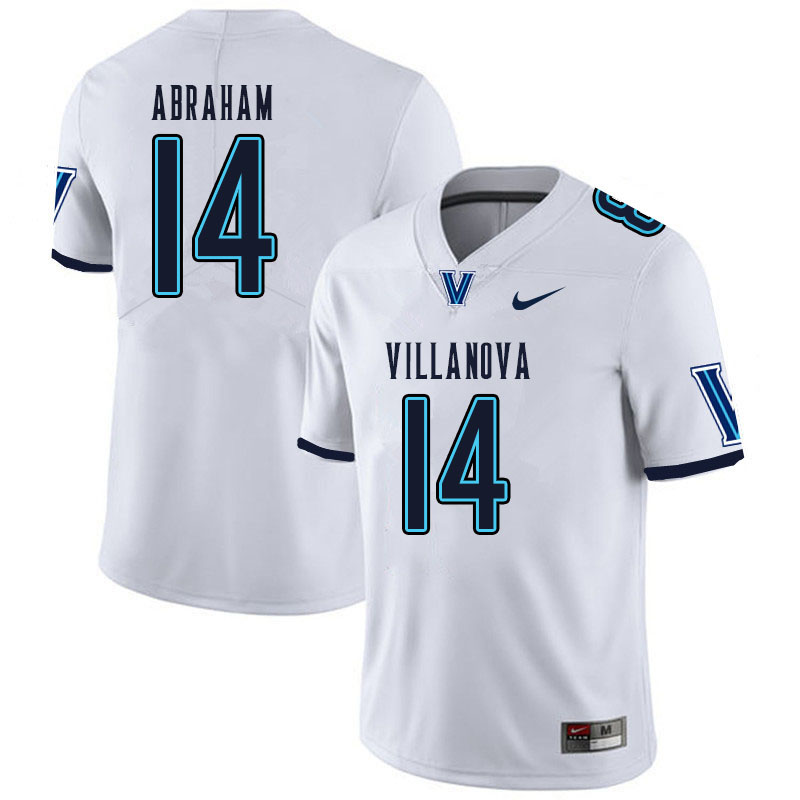 Men #14 Daniel Abraham Villanova Wildcats College Football Jerseys Sale-White - Click Image to Close